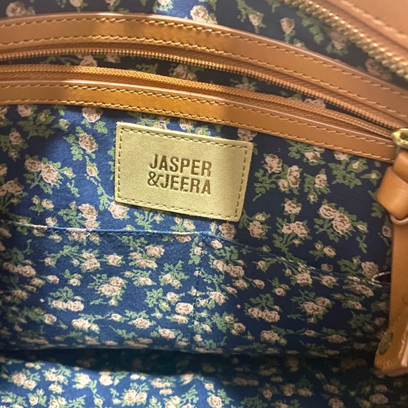 NEW Anthropologie Jasper & Jeera Peyson SaddleBag Leather Brown Crossbody - Picture 14 of 16